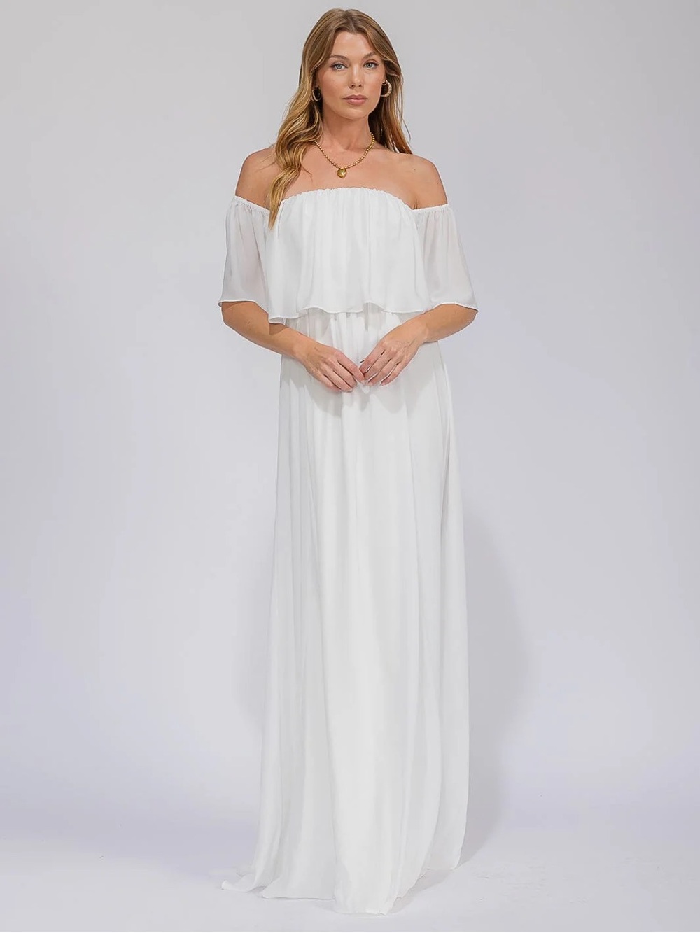 R.S.V.P. by Sugarlips | Canyon Lily Chiffon Maxi Gown Bohemian Bride Desert Boho - Picture 4 of 12